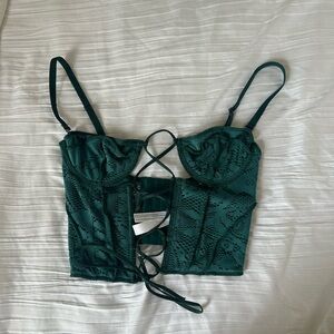 Urban Outfitters Teal Lace Bralette
